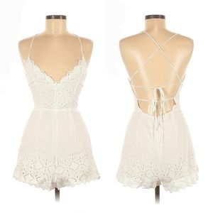 Lush • Eyelet White Romper